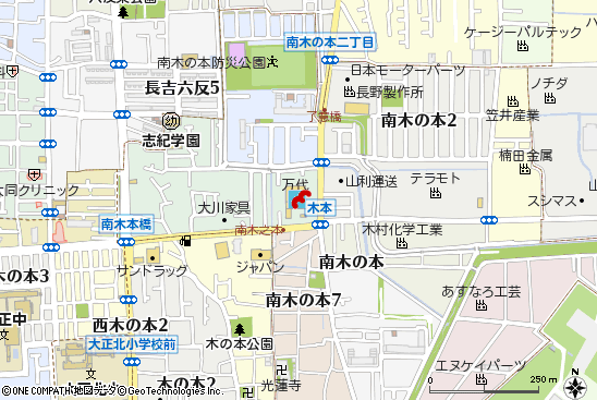 南木の本店付近の地図